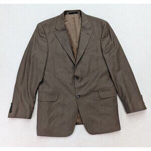 Kenneth Roberts Men's Blazer Jacket Sport Coat Size 42R Brown 100% Wool